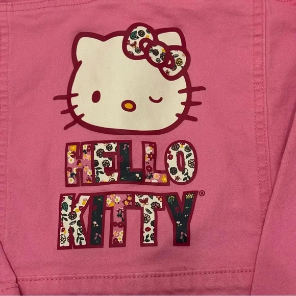 Hello Kitty Snap Button Closure Long Sleeve Denim Jacket Girl's Size 6 - Picture 3 of 9